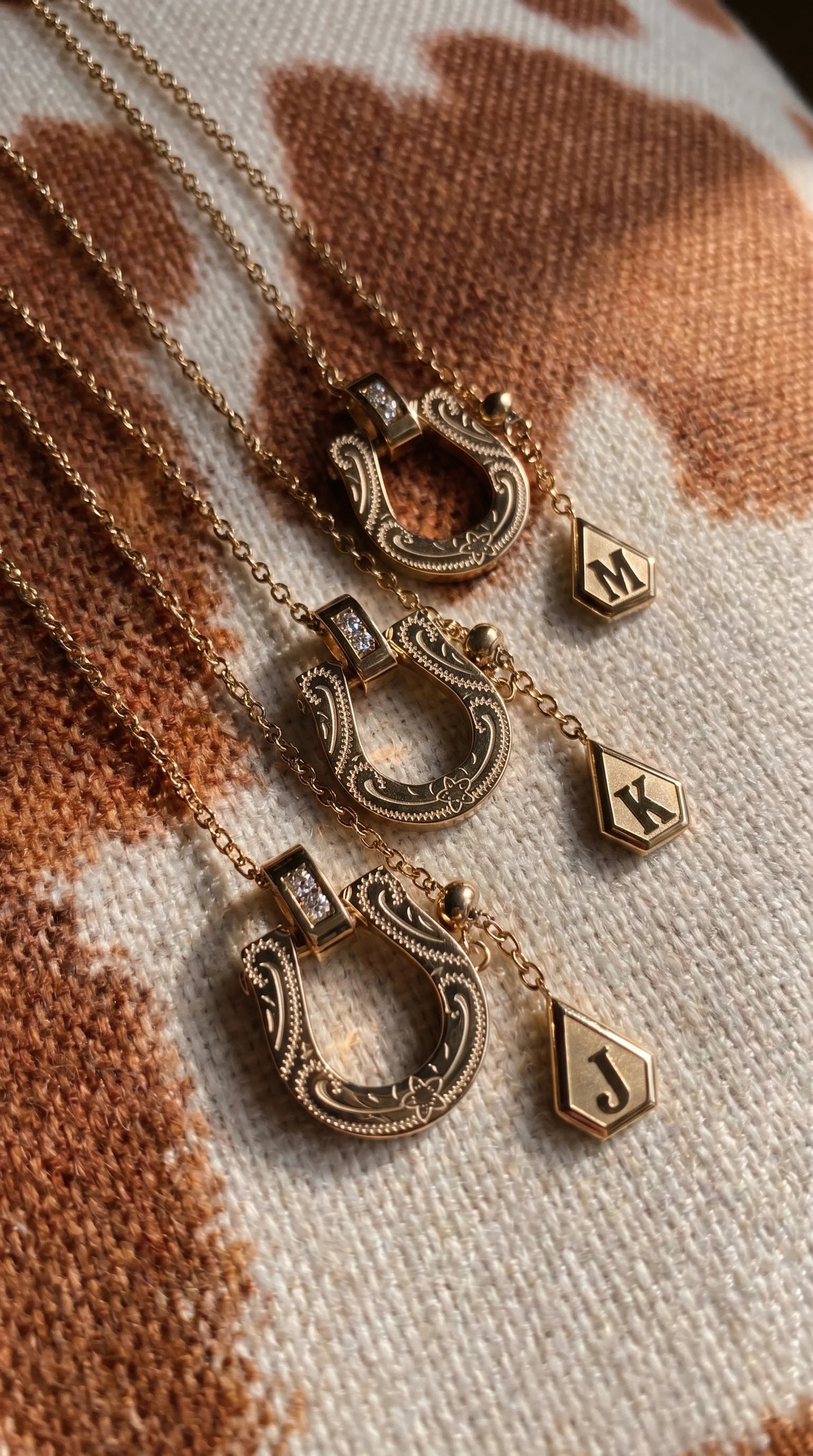 Horseshoe Initial Necklace