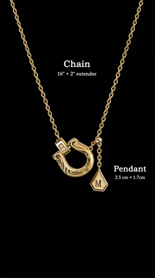 Horseshoe Initial Necklace